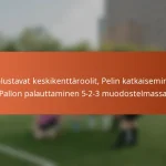 Puolustavat keskikenttäroolit, Pelin katkaiseminen, Pallon palauttaminen 5-2-3 muodostelmassa